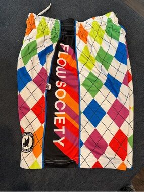 Flow Society Kids' Multi-Color Argyle Athletic Shorts